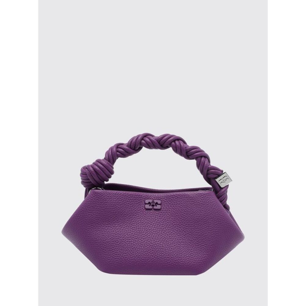 Ganni Women Ganni Small Bou Handbag With Braided Handle And Butterfly Logo